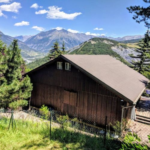 Land above the chalet. Great views of the Ubaye Valley from up there.