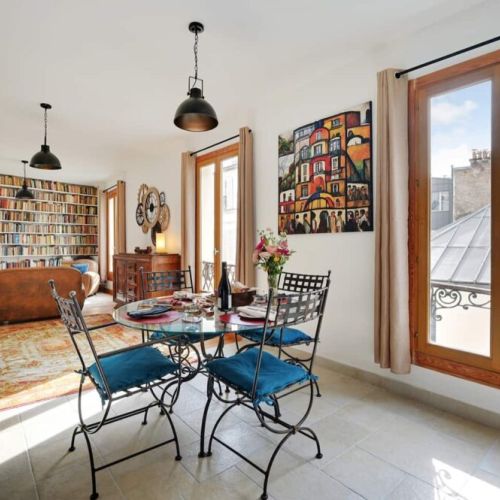 Dining Room with street view