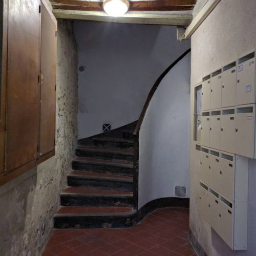 Entrance of the building - nice stone walls