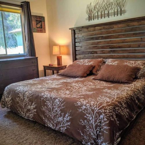 Master bedroom with king-size bed