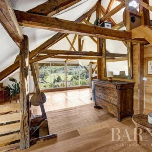 Third Floor: living room with view of the mountains and Lake Annecy